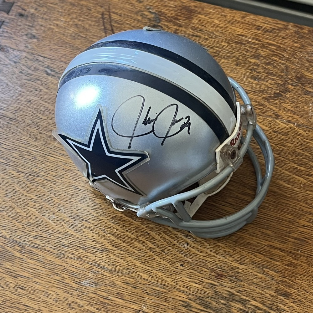 DALLAS COWBOYS JULIUS JONES 21NFL SIGNED RIDDELL FOOTBALL MINI HELMET 3 5/8